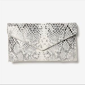 NWOT Express Faux Snakeskin Envelope Clutch